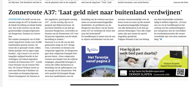 Hoogeveense Courant van 13 maart.